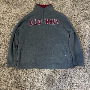 Size Youth Large grey and burgundy vintage Old Navy quarter zip